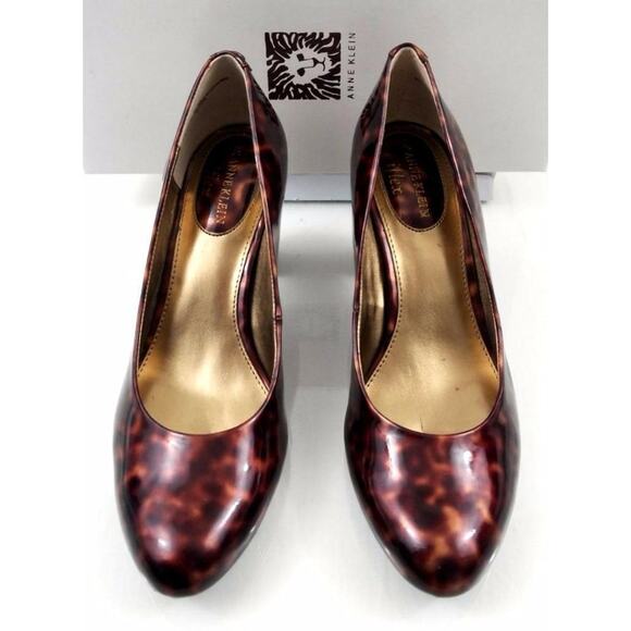 AK Anne Klein Iflex RAVA Pumps Heels Brown Multi Patent Size 7.5 New / Display - Picture 7 of 9